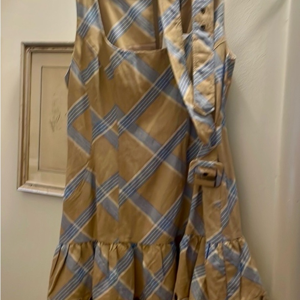 nwt dropwaist En Saison Dress plaid  M boutique ensaison collective
